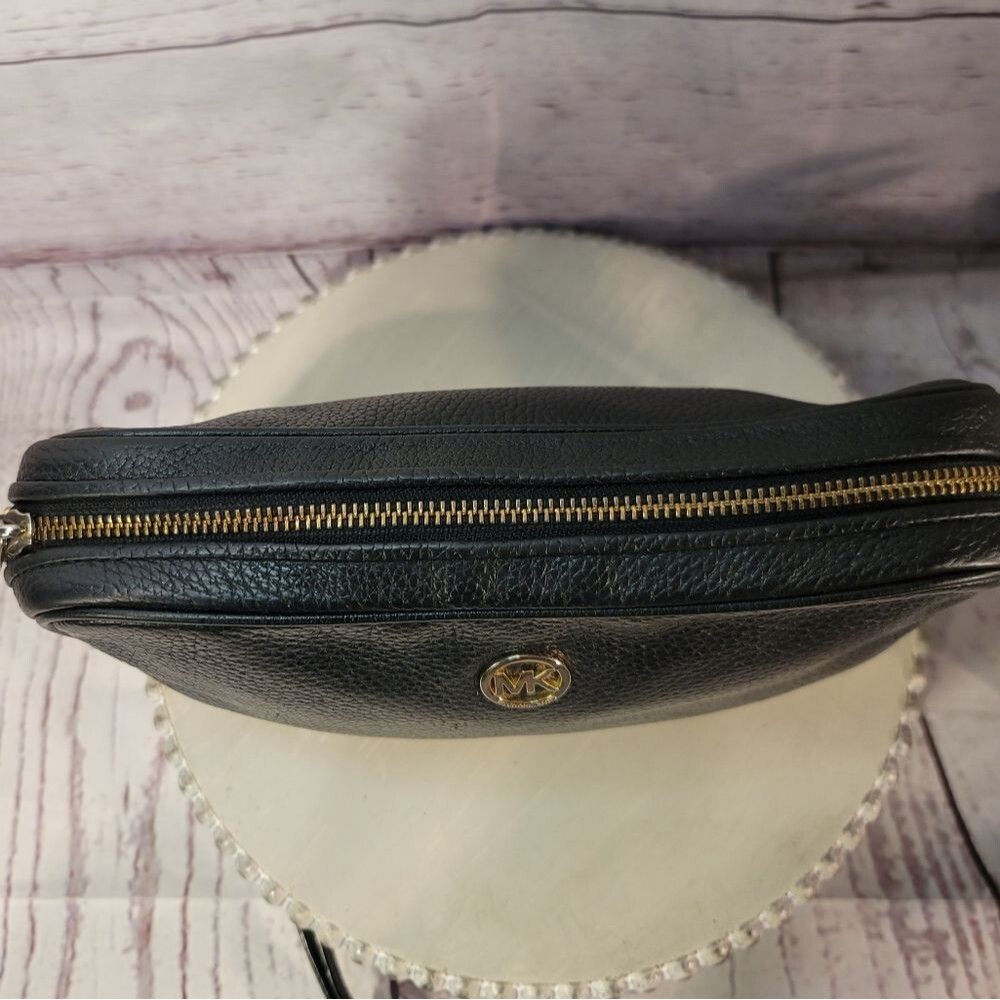 Michael Kors Fulton Large East West Crossbody Bag - Black Pebbled Leather - Picture 6 of 14